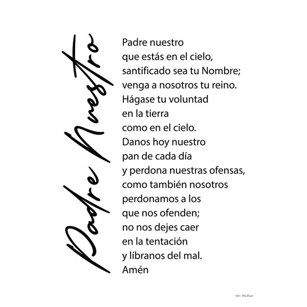 Trinx The Lord's Prayer - Spanish - Wrapped Canvas Print | Wayfair